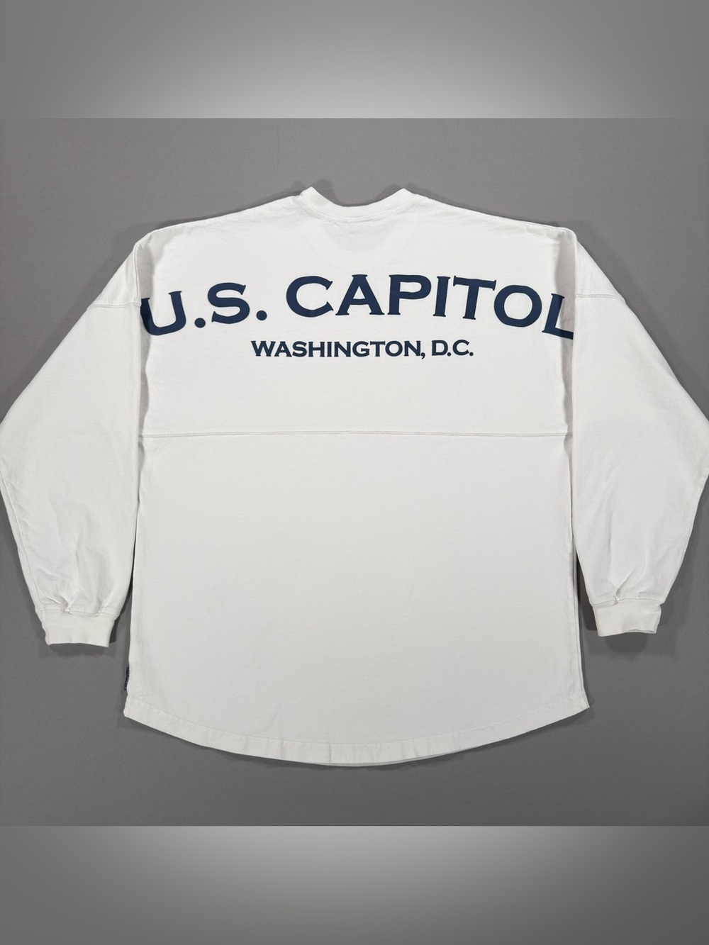 Spirit Jersey US Capitol Washington DC Shirt Large L White Long Sleeve Souvenir